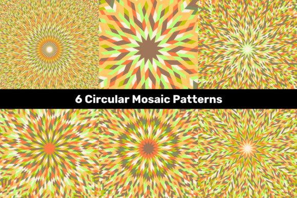 6 Circular Mosaic Patterns