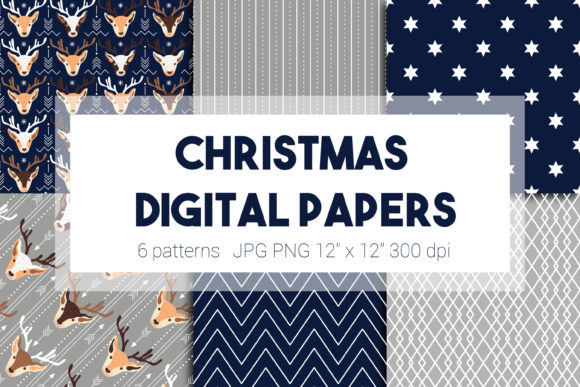 Christmas Patterns Bundle: Xmas Paper for Creative Projects