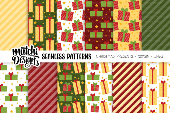 Christmas Presents Seamless Patterns for Creative Projects