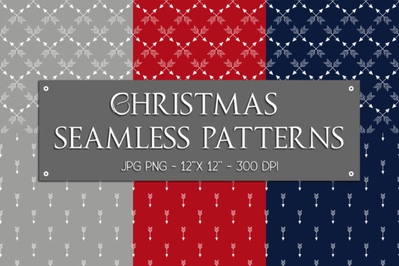 Christmas Seamless Patterns with Arrows: A Versatile Design Resource for Holiday Projects