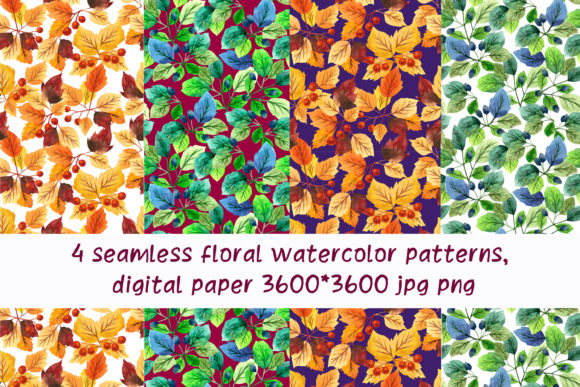 Floral Watercolor Digital Paper: Seamless Patterns for Creators