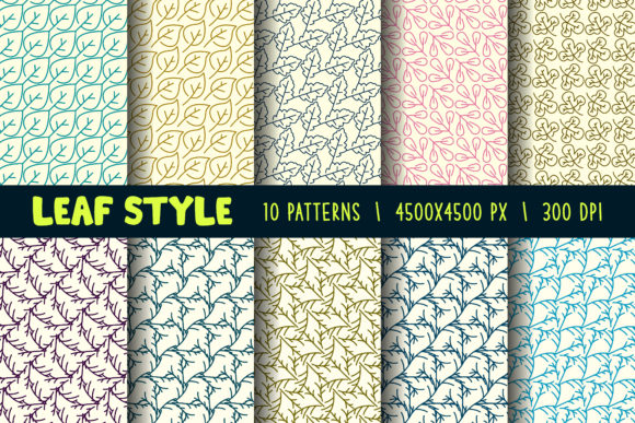 Leaf Digital Paper Patterns Design Brings Nature’s Calm to Everyday Creativity