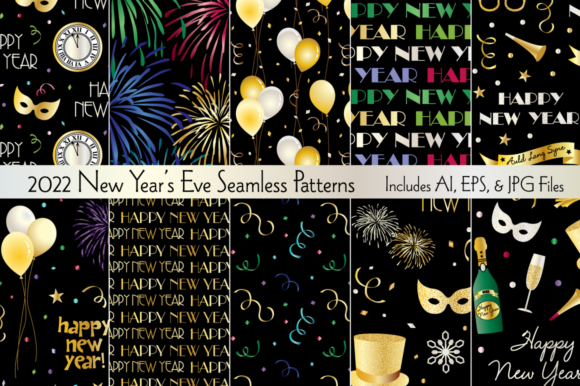 Mastering Holiday Design Aesthetics: A Deep Dive into 2022 Seamless New Year's Eve Patterns