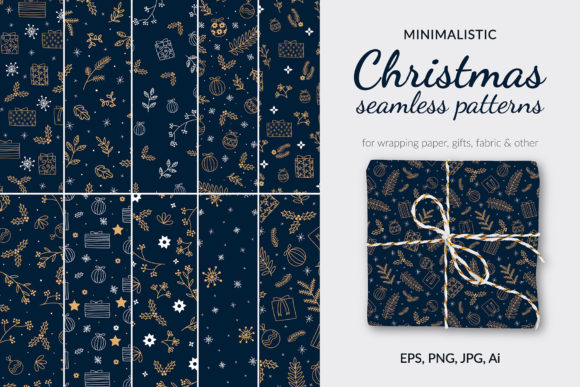 Minimalistic Dark Christmas Patterns: Redefining Holiday Aesthetics for Modern Creatives