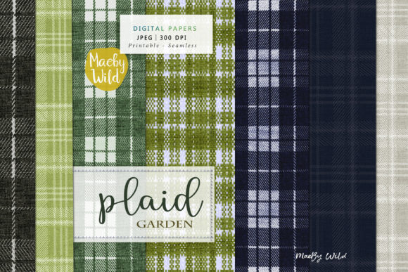 Plaid Garden Seamless Patterns: Nature-Inspired Designs for Every Creative Project