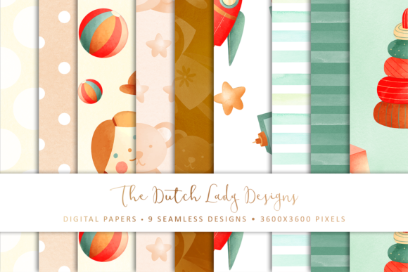 Seamless Patterns – KidsToys Baby Shower