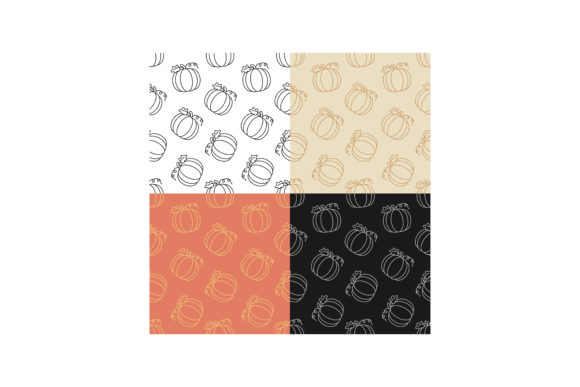 Seamless Pumpkin Patterns for Autumn Design Projects
