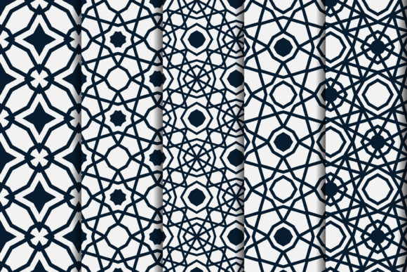 Set of Geometric Seamless Patterns for Creative and Practical Use