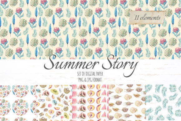 Summer Story. Patterns Collection: Tropical Designs for Hospitality & Creative Projects